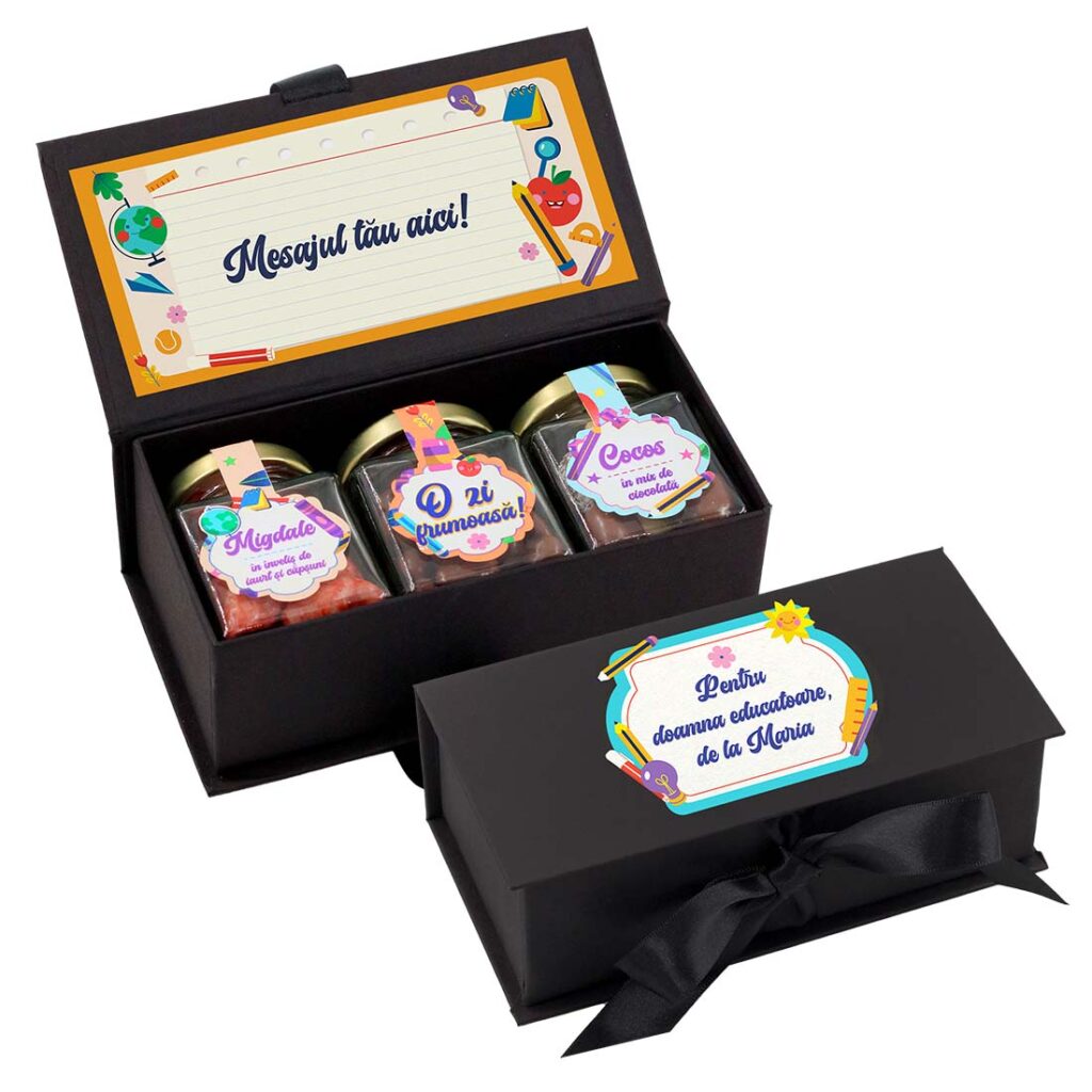 Cutie cadou educatoare/învățătoare personalizată – BonBon Candy