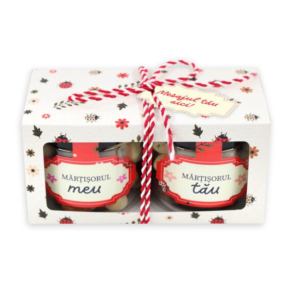 Gift box „Mărțișorul meu, mărțișorul tău” cu mesaj personalizat (buc)